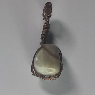 A Far-Out Masterpiece (Copper-Wrapped Picasso Marble Pendant) - Image 4