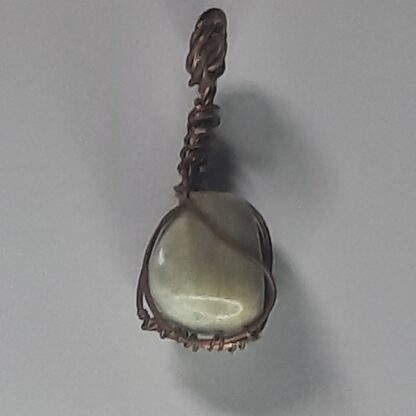 A Far-Out Masterpiece (Copper-Wrapped Picasso Marble Pendant)