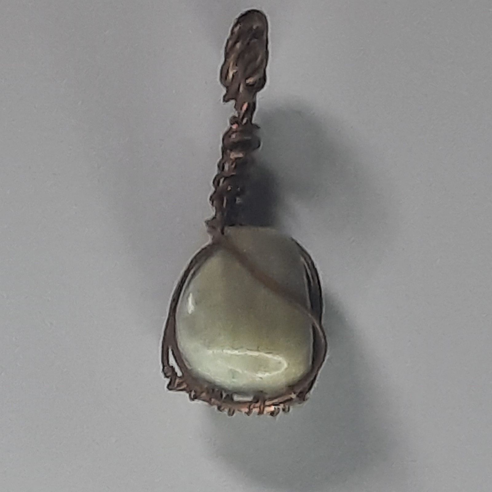 A Far-Out Masterpiece (Copper-Wrapped Picasso Marble Pendant) - Image 4