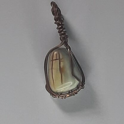 A Far-Out Masterpiece (Copper-Wrapped Picasso Marble Pendant)